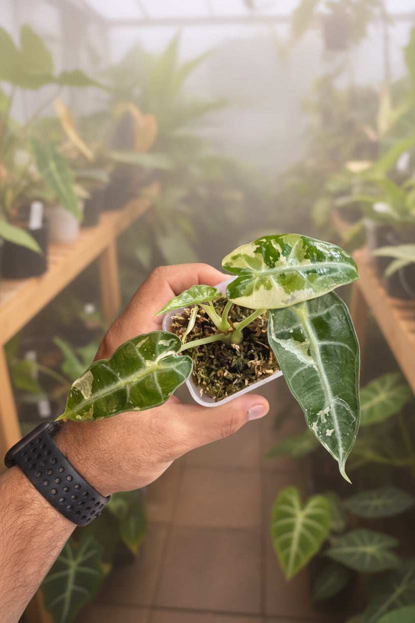 Alocasia Bambino Albo Tricolor 3”
