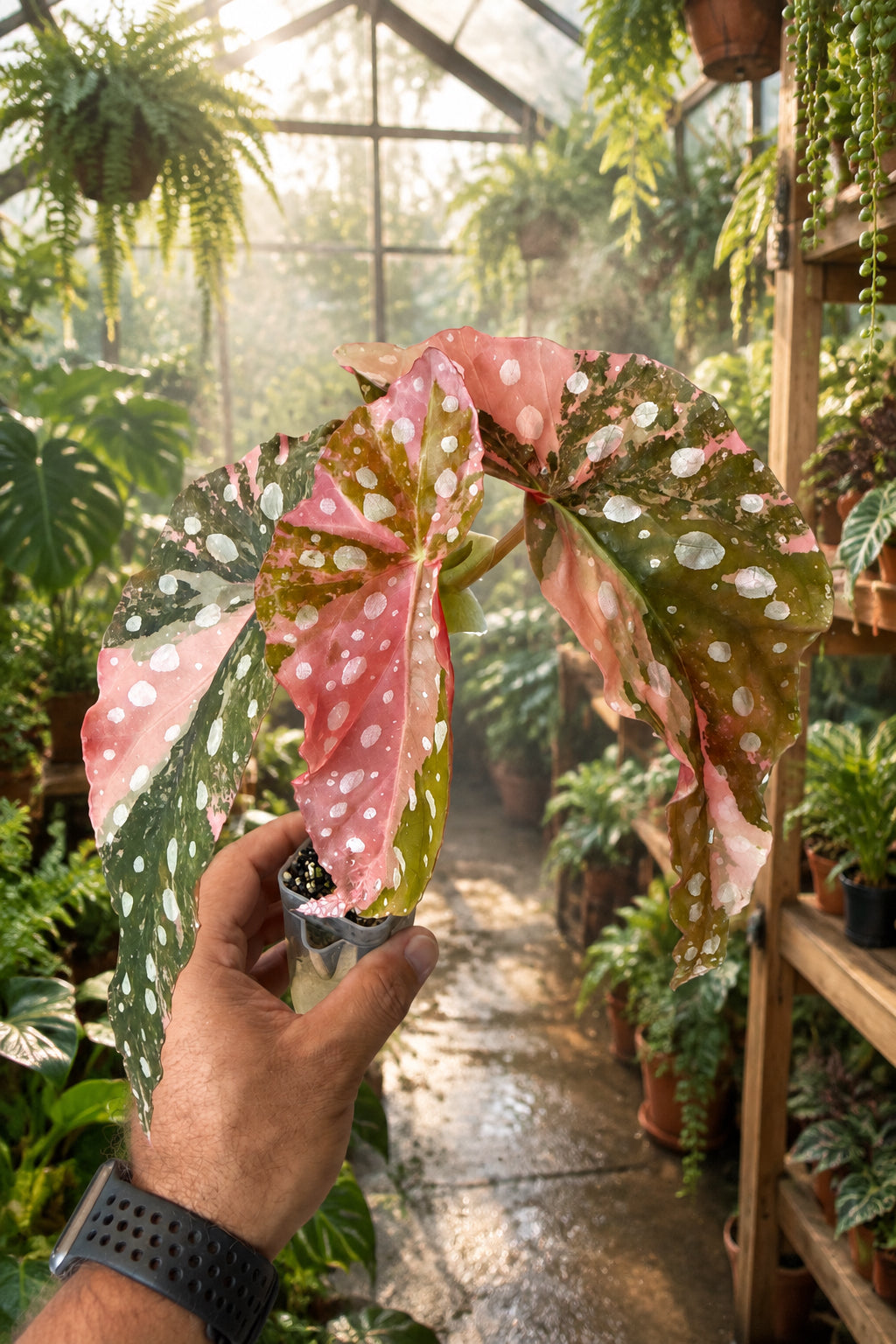 Begonia Pink Maculata 2” High Color