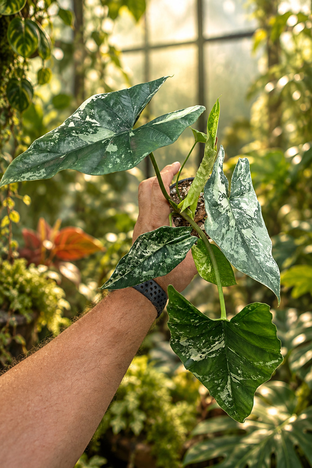 Alocasia Simpo Albo 4”
