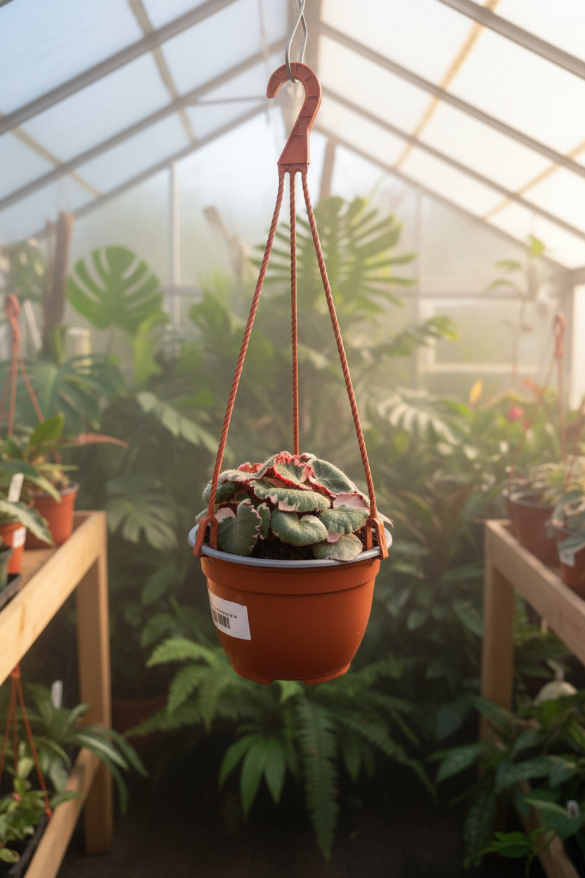 Variegated Strawberry Begonia 6" HB