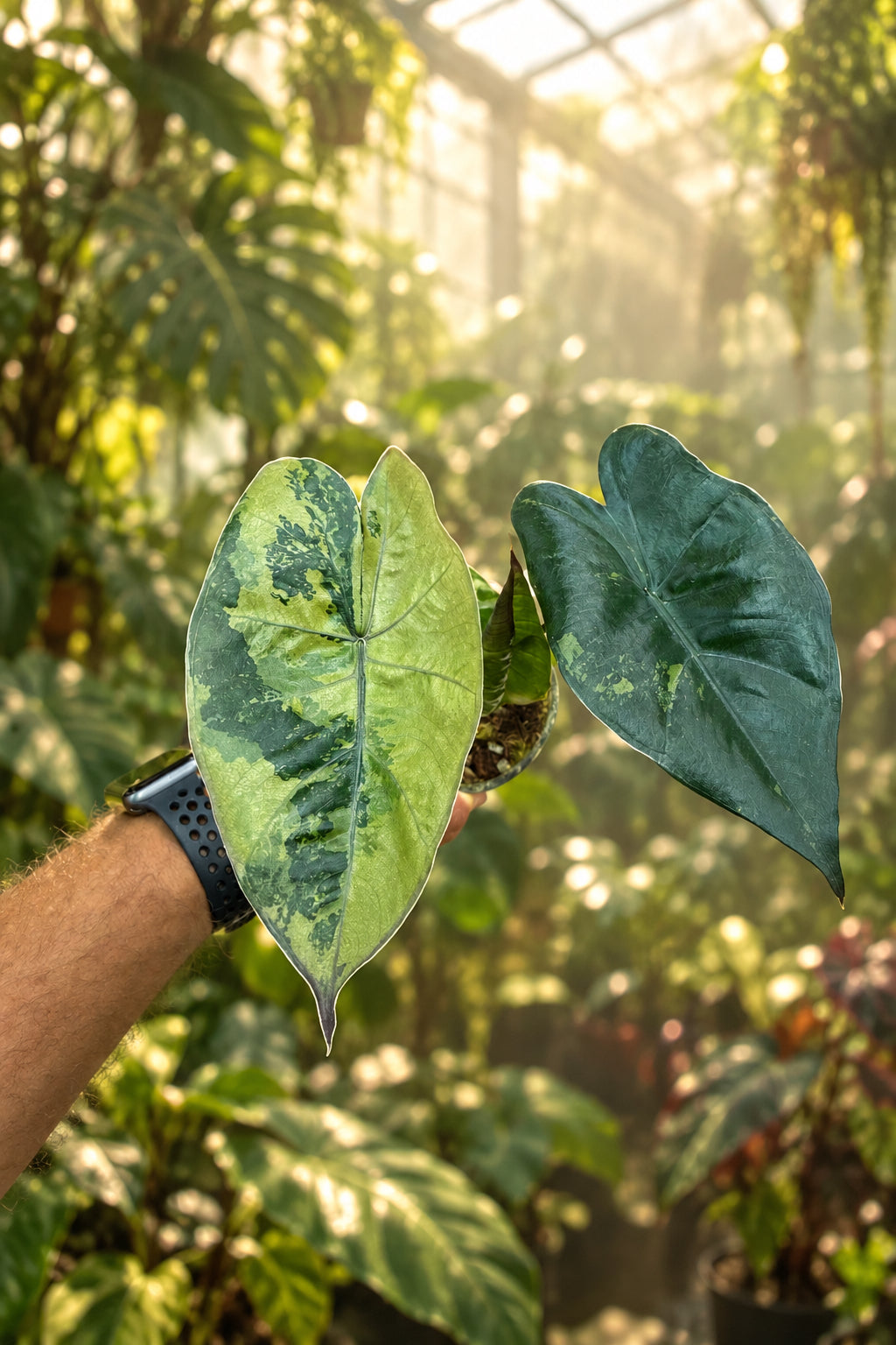 Alocasia Yucatan Princess Variegated 3”